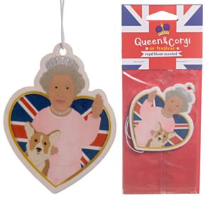 Ambientador de Coche Reina de Inglaterra y Perro Corgi Perfume Flores