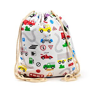 Mochila de Tela con Cuerdas Coches Little Motors