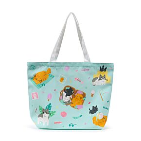 Bolsa de Playa de Tela Gatos Beans & Co Bolsa de Playa de Tela Gatos Beans & Co