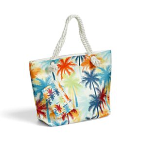 Bolsa de Playa de Tela Multicolor Palmeras 