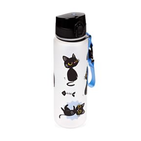 Botella de Agua Inastillable Gato Negro Lucky  The Black Cat 600ml