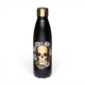 Botella Térmica de Acero Inoxidable Calavera y Rosas 500ml