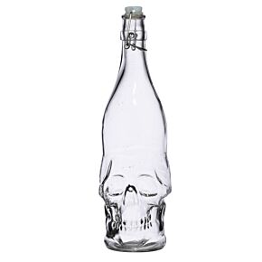 Botella de Agua de Cristal con Forma Calavera