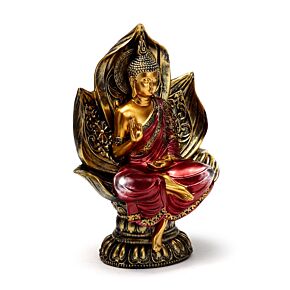 Figura de Buda Tailandés Rojo y Dorado Lotus Figura de Buda Tailandés Rojo y Dorado Lotus