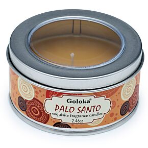 Vela de Cera en Lata Goloka Palo de Santo Vela de Cera en Lata Goloka Palo de Santo