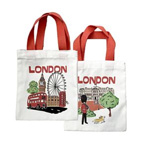 Tote Bag Reutilizable Pequeña de Londres con Big Ben y Buckingham Palace 