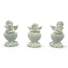 Figura Querubín Corazón y Rosas 