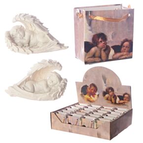 Figura Ángel Bolsa de Regalo Ángel Querubín entre Alas
