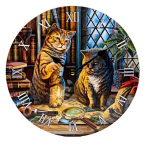 Reloj de Pared Lisa Parker Gato Purrlock Holmes