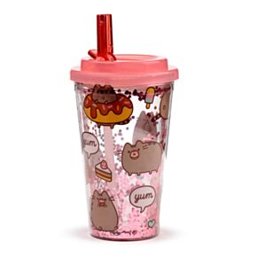 Vaso de Plástico Inastillable Gato Pusheen Glotón
