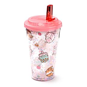 Vaso de Plástico Inastillable Sorbos del Gato Pusheen