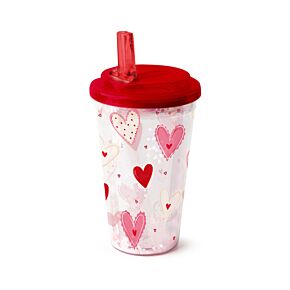 Vaso de Plástico Inastillable Corazones Amore Vaso de Plástico Inastillable Corazones Amore