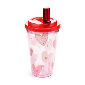 Vaso de Plástico Inastillable Corazones Amore