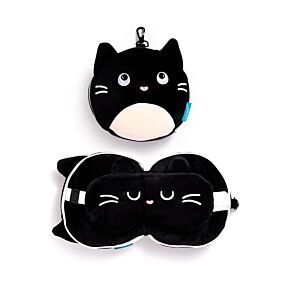 Almohada de Viaje con Antifaz Relaxeazzz Gato Feline Fine