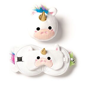 Almohada de Viaje con Antifaz Relaxeazzz Unicornio