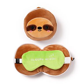 Almohada de Viaje con Antifaz Relaxeazzz Oso Perezoso