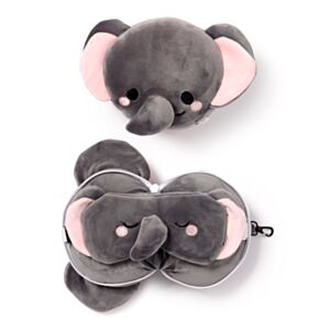 Almohada de Viaje con Antifaz Relaxeazzz Elefante Janu Adoramals