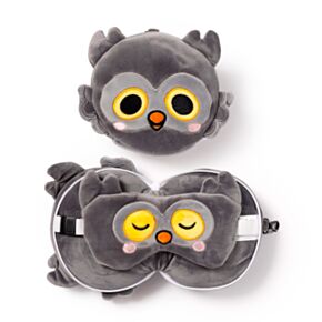 Almohada de Viaje con Antifaz Relaxeazzz Búho Winston Adoramals