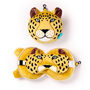Almohada de Viaje con Antifaz Relaxeazzz Leopardo