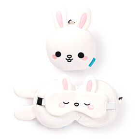 Almohada de Viaje con Antifaz Relaxeazzz Adoramals Frances el Conejo