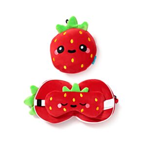 Almohada de Viaje con Antifaz Relaxeazzz La Fresa Elidi Foodiemals