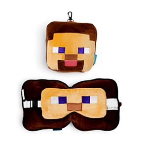 Almohada de Viaje con Antifaz Relaxeazzz Steve de Minecraft