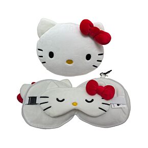 Almohada de Viaje con Antifaz Relaxeazzz Hello Kitty 