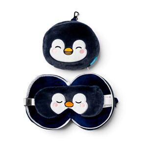 Almohada de Viaje con Antifaz Relaxeazzz Nico el Pingüino Adoramals 