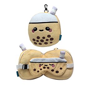 Almohada de Viaje con Antifaz Relaxeazzz Té con Burbujas Foodiemals 