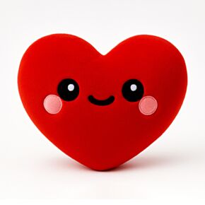 Cojín de Peluche Squidglys Corazón Rojo J'Adoramals 