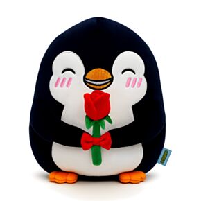 Cojín de Peluche Squidglys Pingüino con Rosa J'Adoramals 