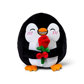 Cojín de Peluche Squidglys Pingüino con Rosa J'Adoramals 