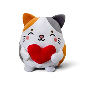 Cojín de Peluche Squidglys Gato con Corazón  J'Adoramals 