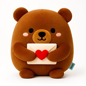 Cojín de Peluche Squidglys Osito con Carta de Amor J'Adoramals 