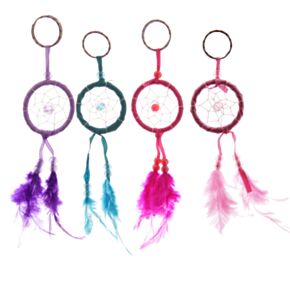 Llavero Atrapasueños Mini Brillantes con Plumas