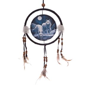 Atrapasueños Lobos Guerreros de Invierno Lisa Parker 16cm