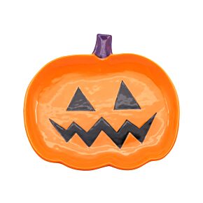 Plato de Cerámica Calabaza Espeluznante