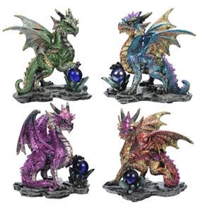 Figura Dragón Pesadilla Encantada Adivino Bola