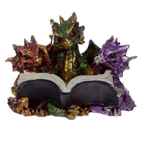 Figura Dragón Elementos Tres Dragones Bebé Leyendo