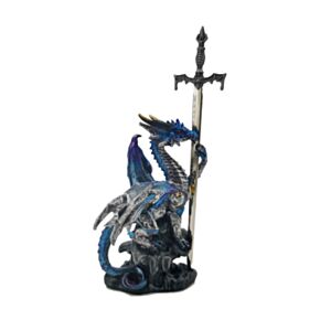 Figura Protector Leyenda Oscura Dragón Nocturno con Espada 