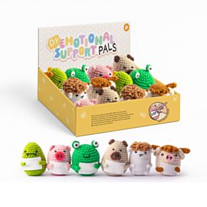Animalitos de crochet con mensajes reconfortantes Mix 2 - Tarjeta en Blanco