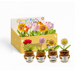 Flores de crochet  con mensaje reconfortantes - Día de la Madre