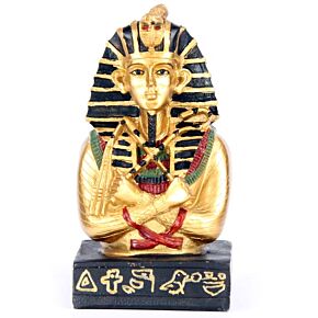 Figura Egipto Tutankamon Egipcio Dorado con Báculo y Mayal