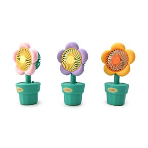 Ventilador Portátil  Recargable forma Maceta de Flores