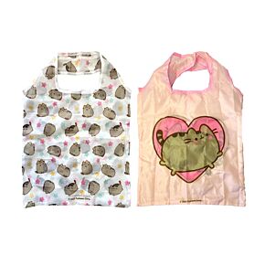 Bolsa Plegable de RPET Gato Pusheen Corazones y Estrellas Bolsa Plegable de RPET Gato Pusheen Corazones y Estrellas