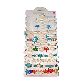 Pulsera Boho Conchas y Estrellas de Mar