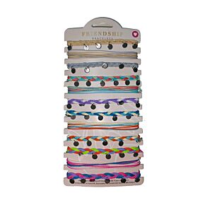 Pulsera Boho tejida y trenzada con dijes