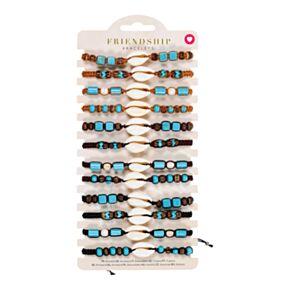 Pulsera Boho con cuentas marrones y conchas