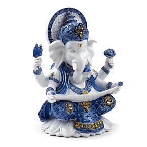 Figura Ganesh Blanca y Azul Conocimiento