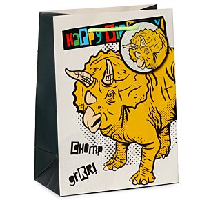 Bolsa de Regalo Feliz Cumpleaños Dinosaurios Dinosauria Mediana